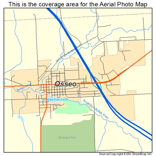 Osseo, WI location map 