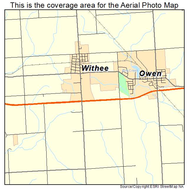 Owen, WI location map 