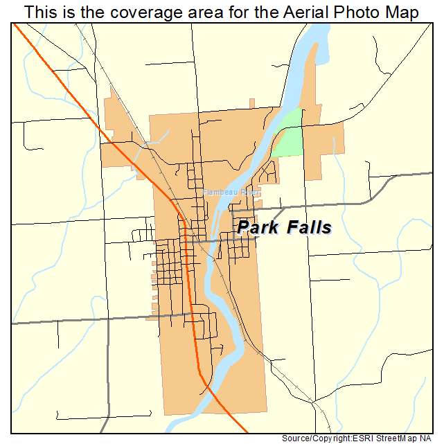 Park Falls, WI location map 