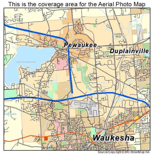 Pewaukee, WI location map 