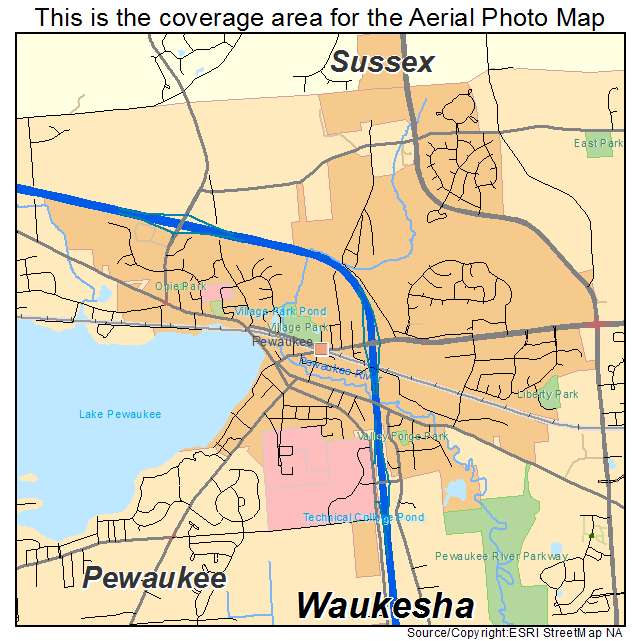 Pewaukee, WI location map 