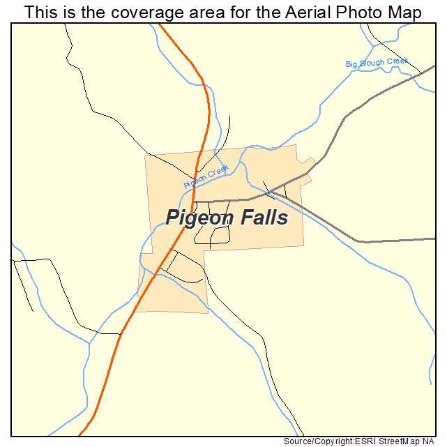 Pigeon Falls, WI location map 