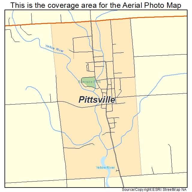 Pittsville, WI location map 