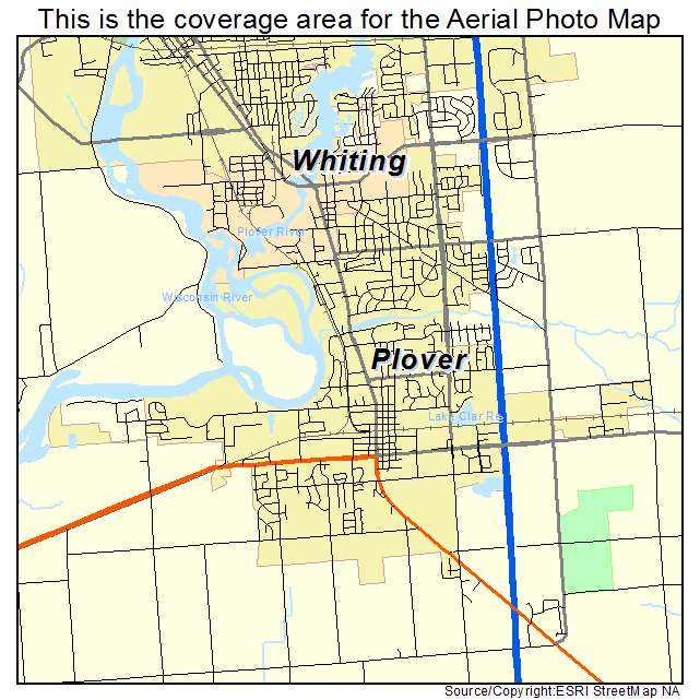 Aerial Photography Map of Plover, WI Wisconsin
