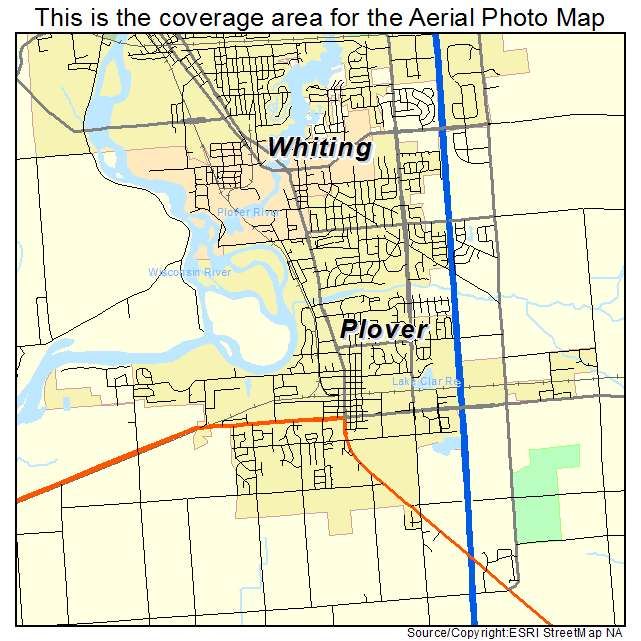 Plover, WI location map 