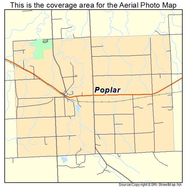 Poplar, WI location map 