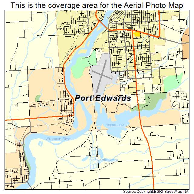 Port Edwards, WI location map 