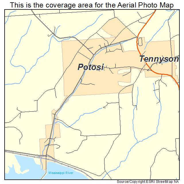 Potosi, WI location map 