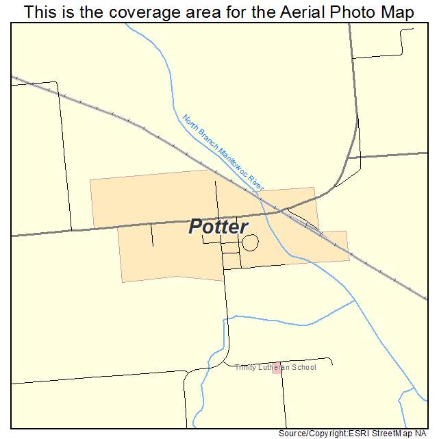 Potter, WI location map 