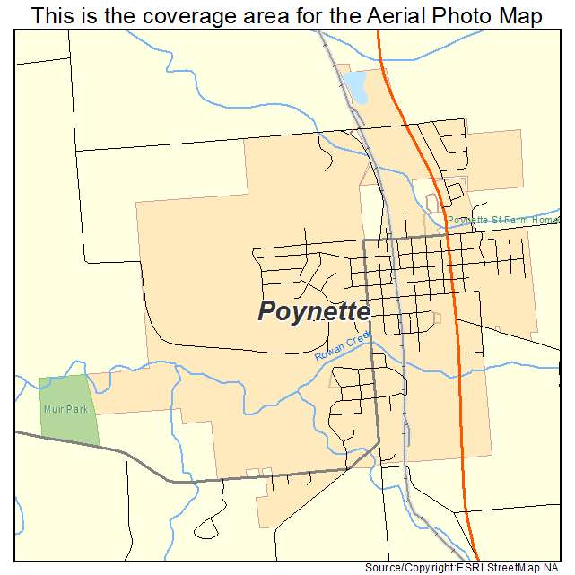 Poynette, WI location map 