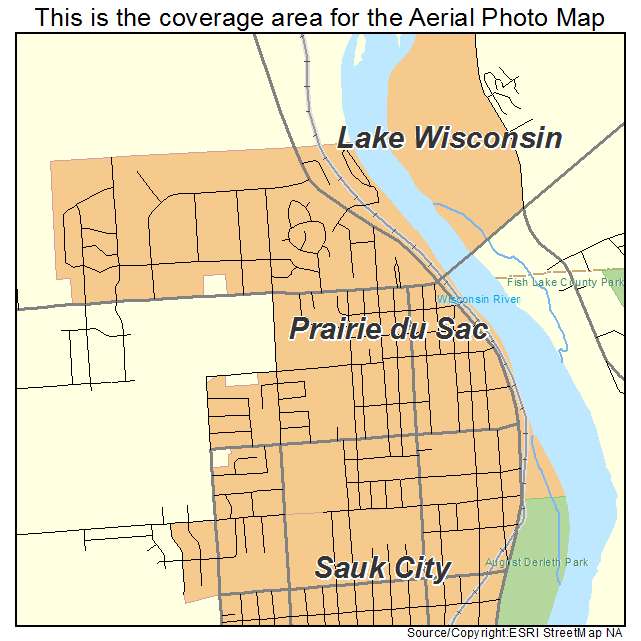 Prairie du Sac, WI location map 