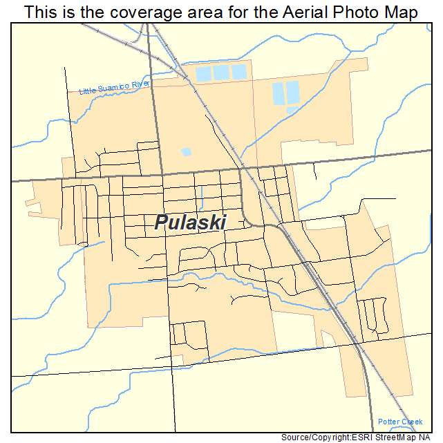 Pulaski, WI location map 