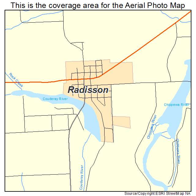 Radisson, WI location map 