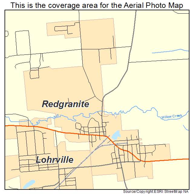 Redgranite, WI location map 