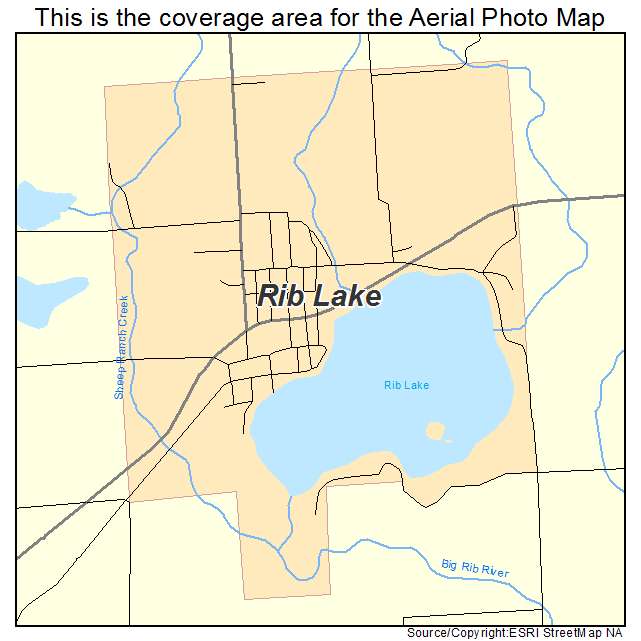 Rib Lake, WI location map 