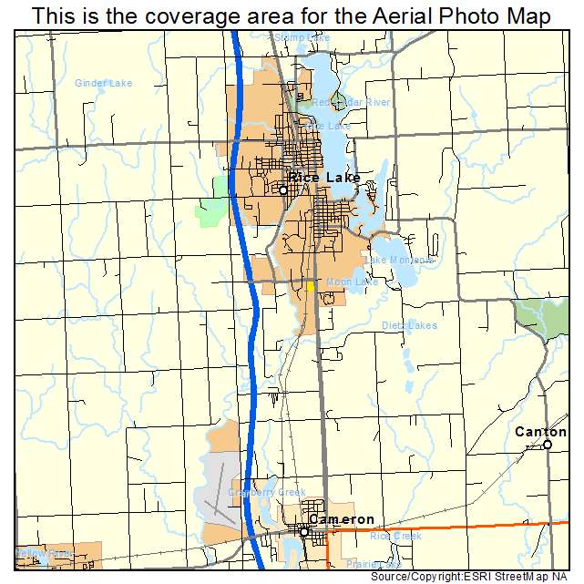 Rice Lake, WI location map 