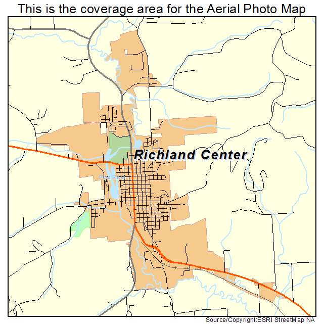 Richland Center, WI location map 