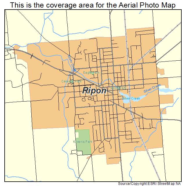 Aerial Photography Map Of Ripon WI Wisconsin