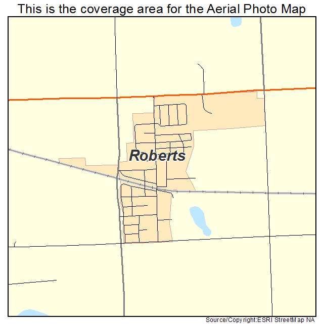 Roberts, WI location map 