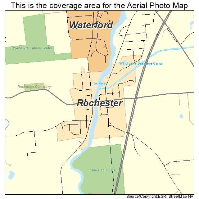 Rochester, WI location map 