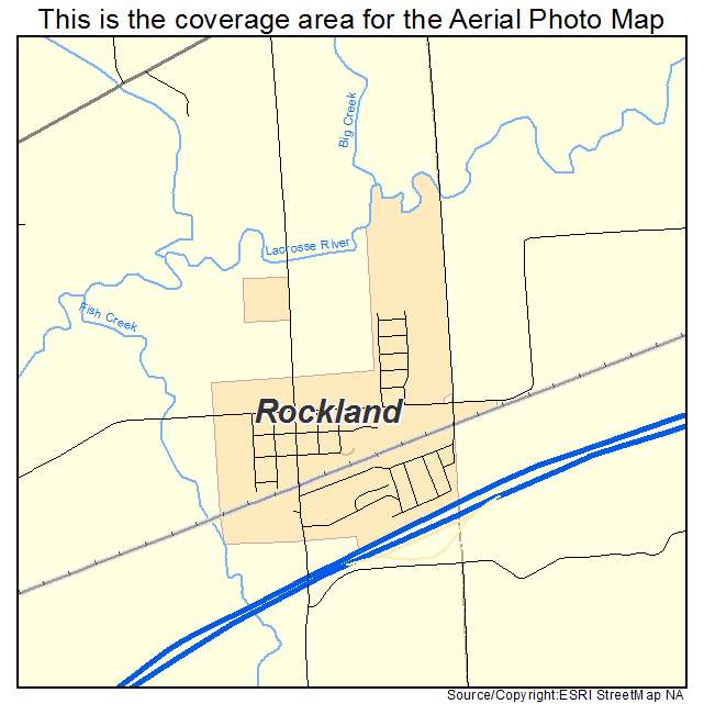 Rockland, WI location map 