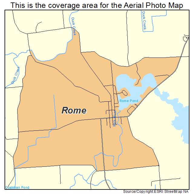 Rome, WI location map 