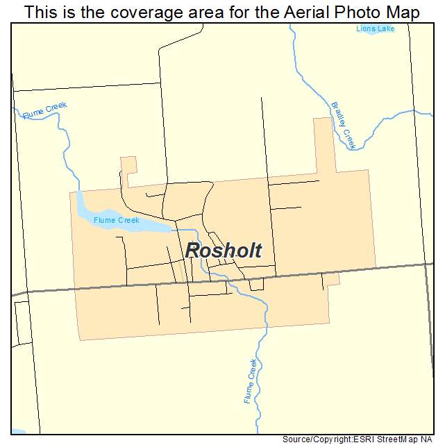 Rosholt, WI location map 
