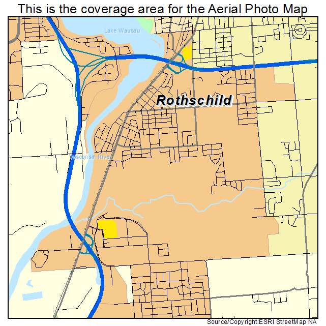 Rothschild, WI location map 