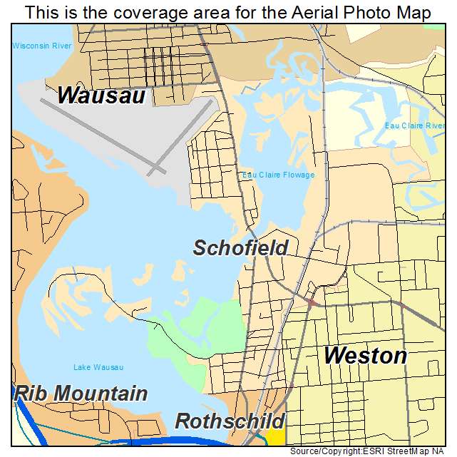 Schofield, WI location map 