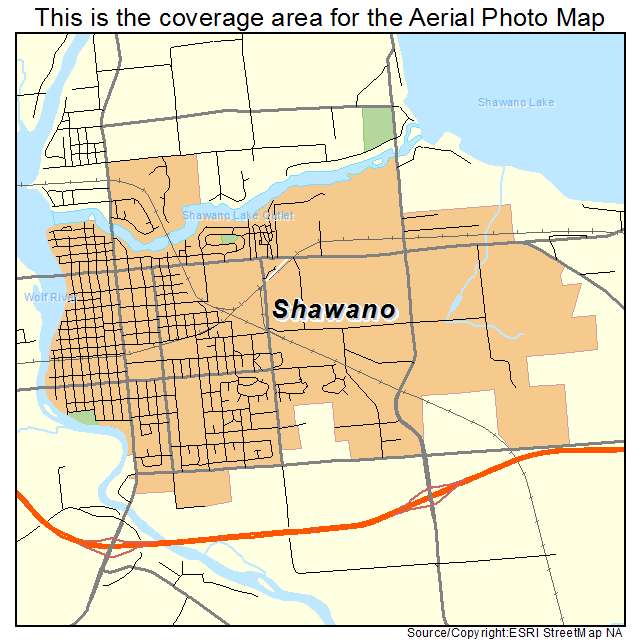 Shawano, WI location map 