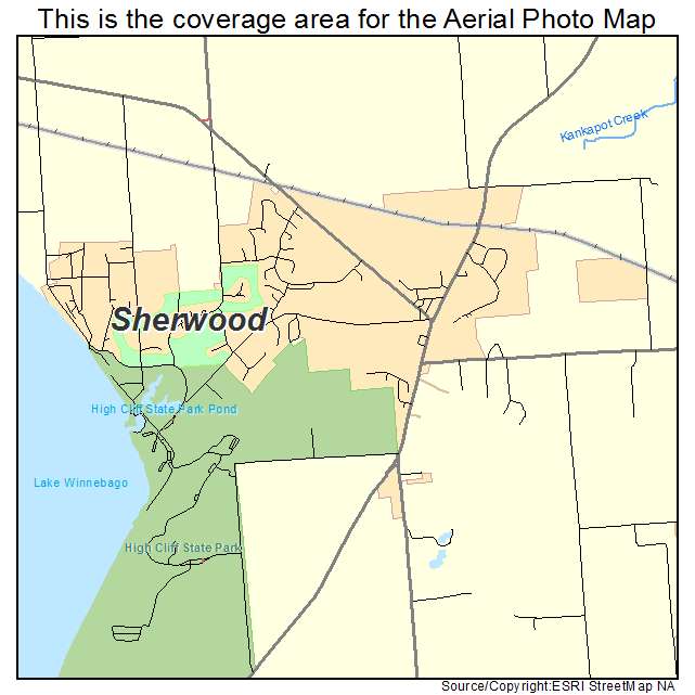 Sherwood, WI location map 