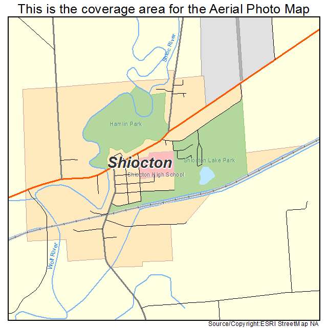 Shiocton, WI location map 
