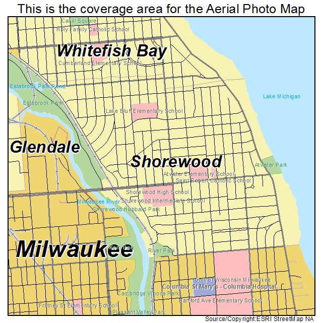 Shorewood, WI location map 