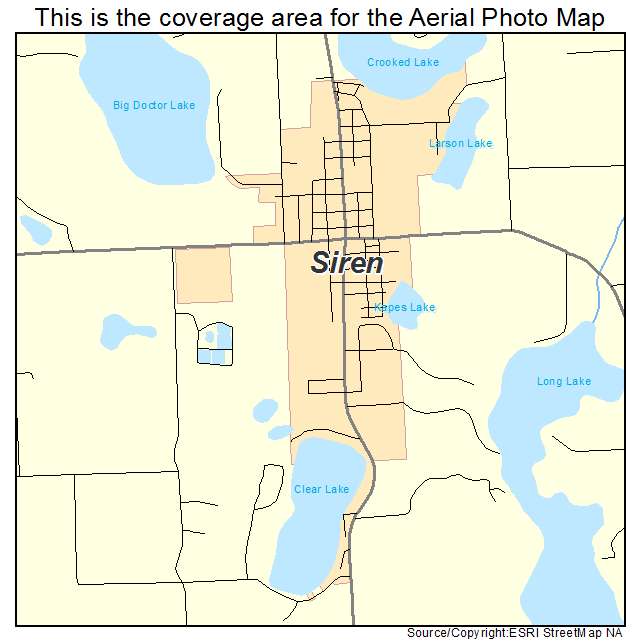 Siren, WI location map 