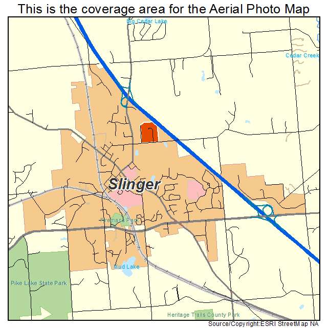 Slinger, WI location map 