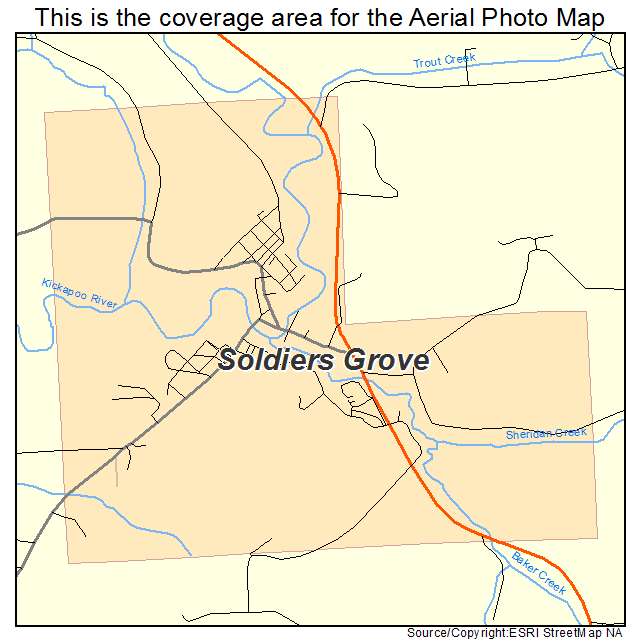 Soldiers Grove, WI location map 