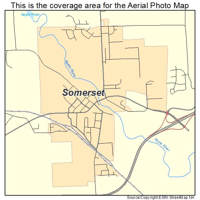 Somerset, WI location map 