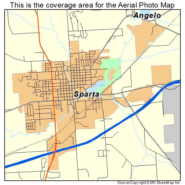 Aerial Photography Map of Sparta, WI Wisconsin