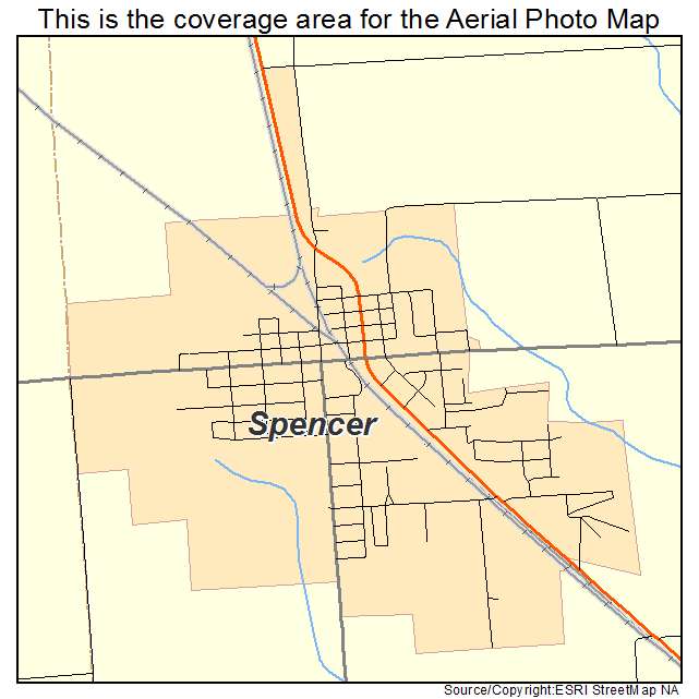 Spencer, WI location map 