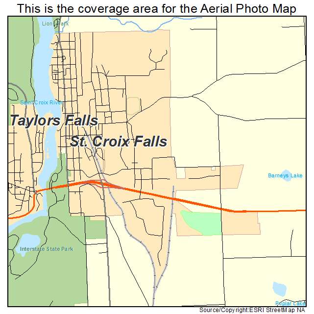 St Croix Falls, WI location map 