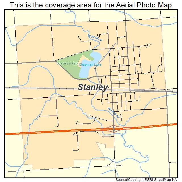 Stanley, WI location map 