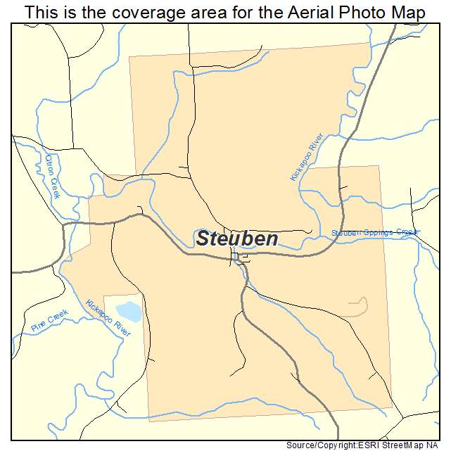 Steuben, WI location map 