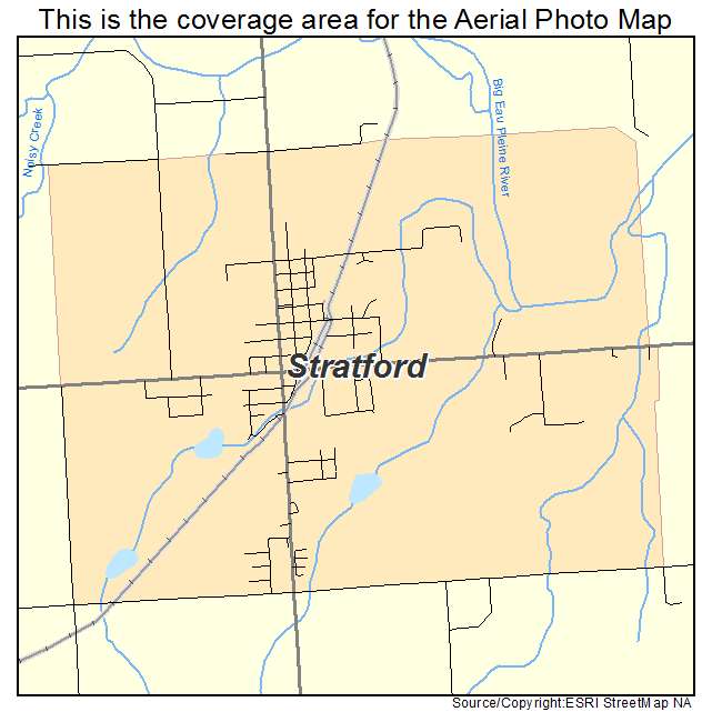 Stratford, WI location map 