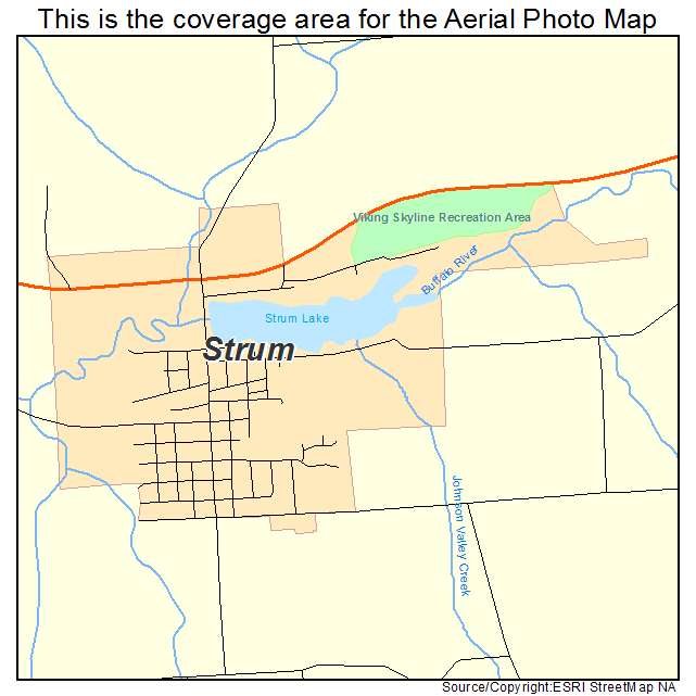 Strum, WI location map 