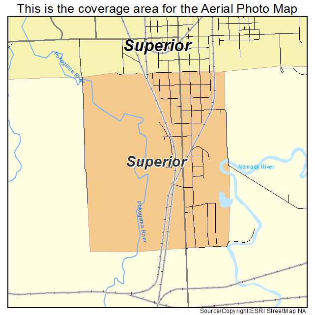 Superior, WI location map 