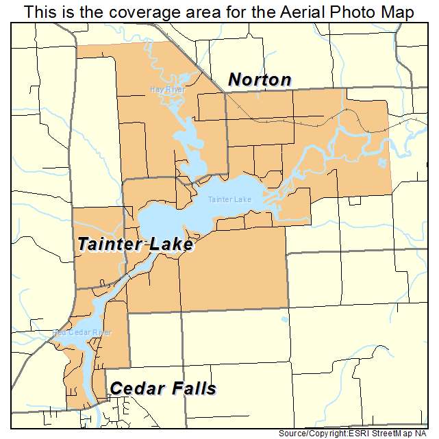 Tainter Lake, WI location map 