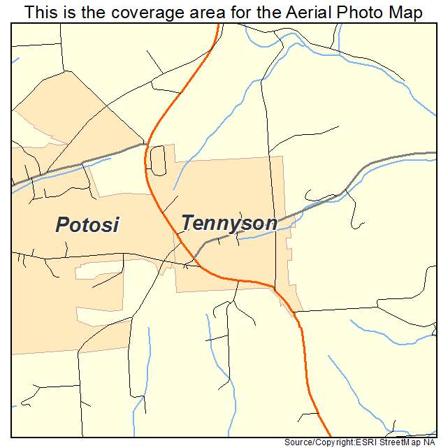 Tennyson, WI location map 