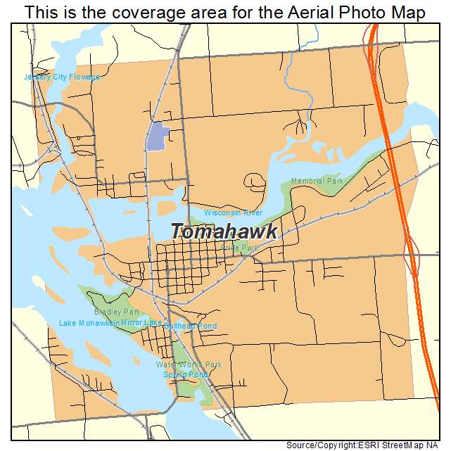 Tomahawk, WI location map 