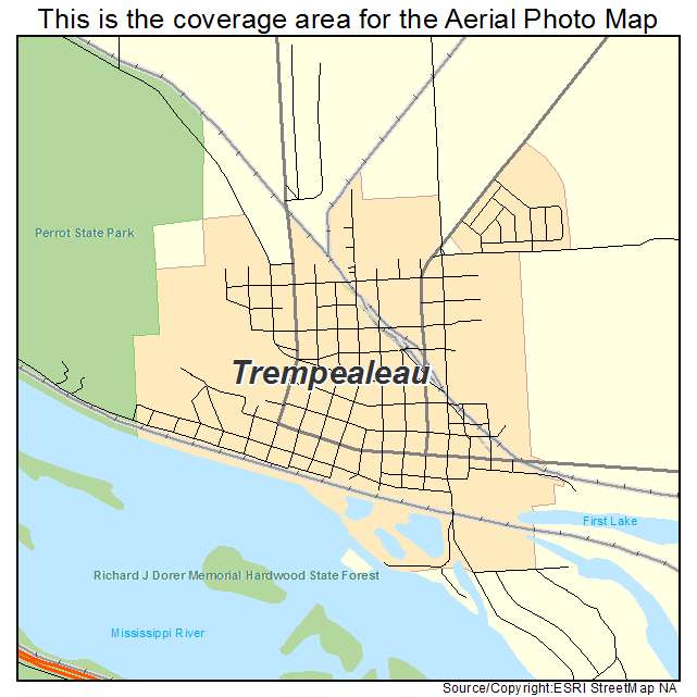 Trempealeau, WI location map 