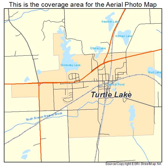 Turtle Lake, WI location map 